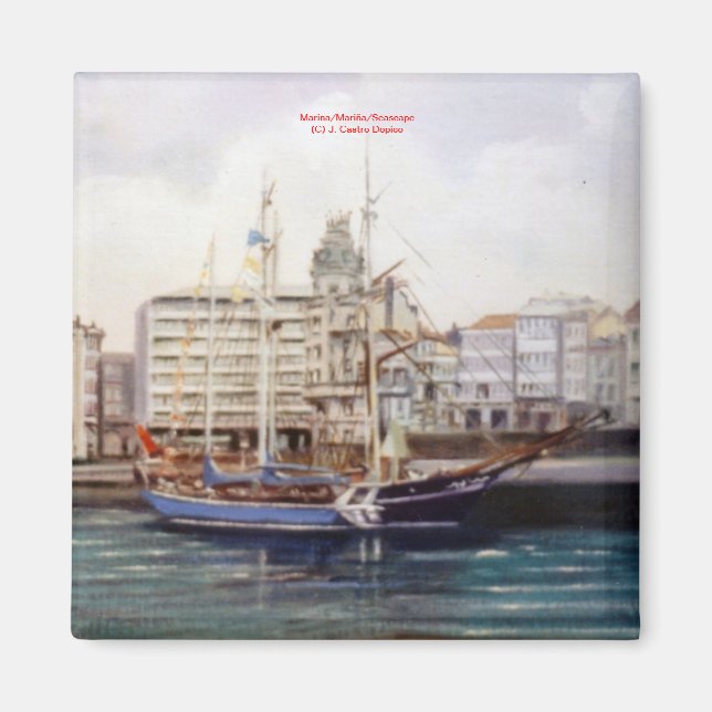 Imán Marina/Mariña/Capa Marítima (Frente)