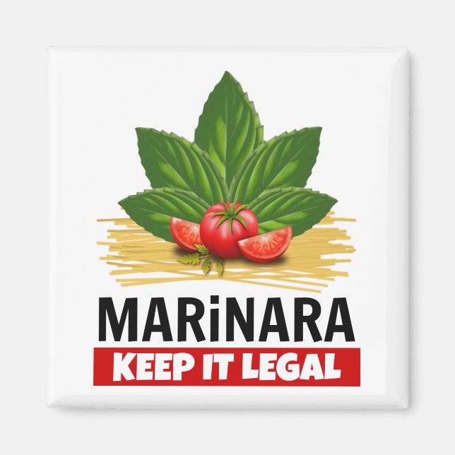 Imán Marinara Guárdala Base Legal Tomates Spaghetti (Frente)
