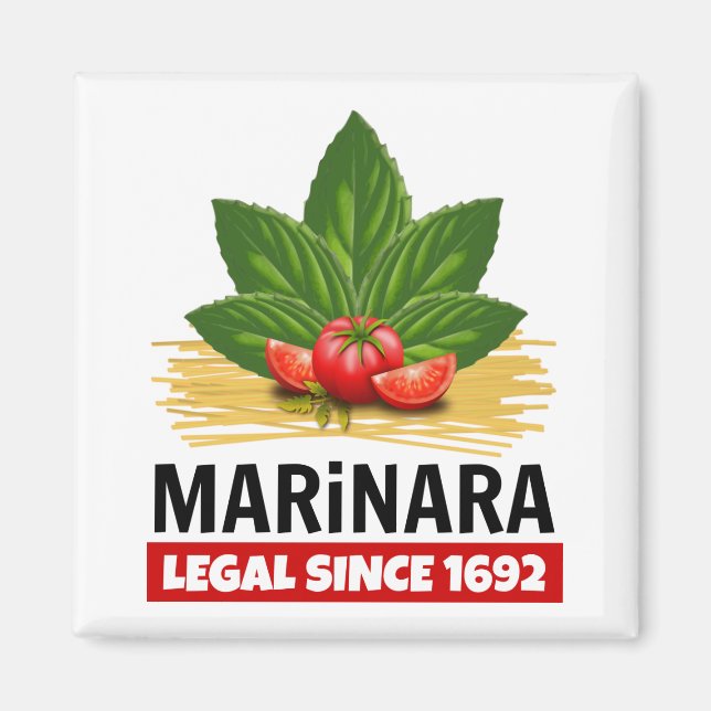 Imán Marinara Legal Desde 1692 Basil Tomates Spaghetti (Frente)