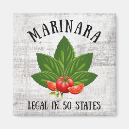 Imán Marinara Legal en 50 estados Basil y Tomates