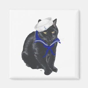 Imán Marinero Gato Negro