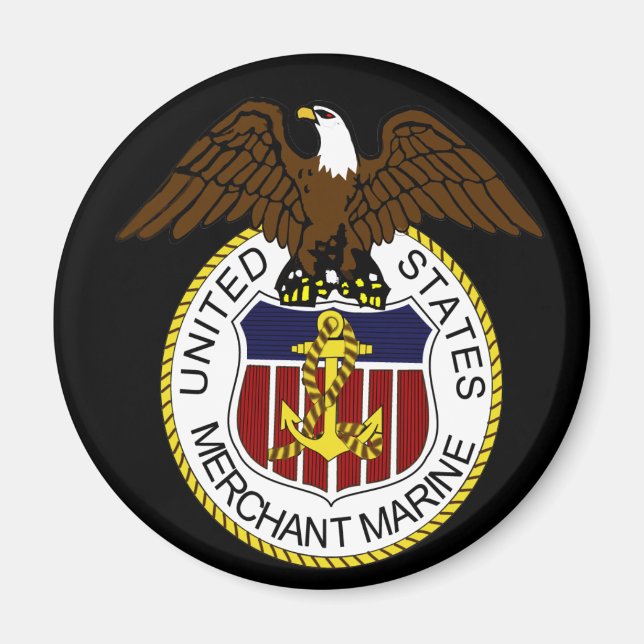 Imán Marineros marinos mercantes de Estados Unidos (Frente)