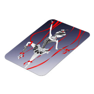 Imán Marioneta Payaso Ballerina Red Ribbon Fridge Magne