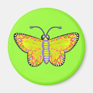 Imán Mariposa amarilla luminosa