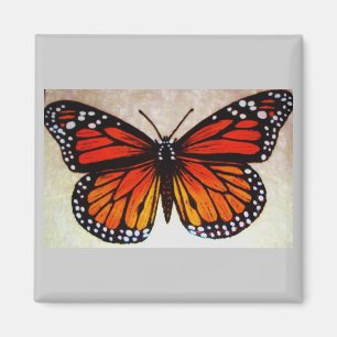 Imán mariposa anaranjada