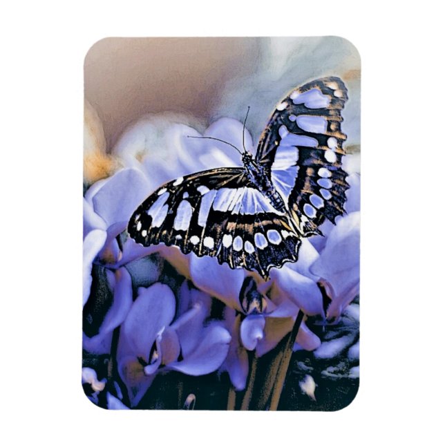 Imán Mariposa azul (Vertical)