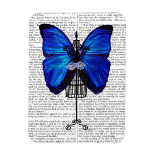 Imán Mariposa azul maniquí
