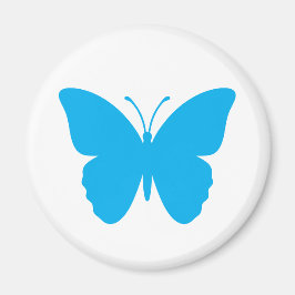 Imán Mariposa Azul Redonda
