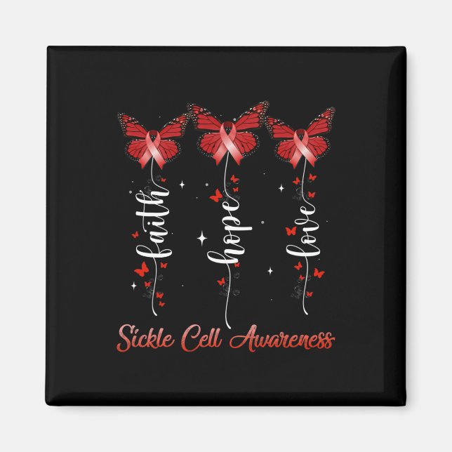 Imán Mariposa Cinta Fe Esperanza Amor Célula de Enferme (Frente)