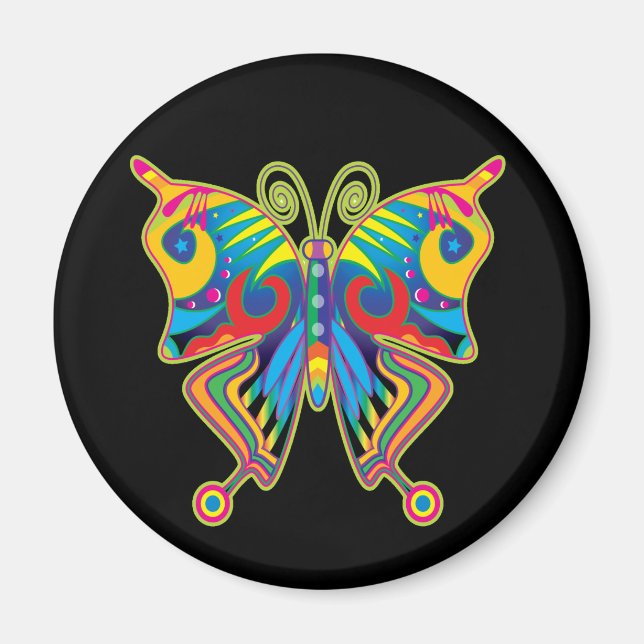 Imán Mariposa colorida (Frente)