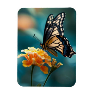 Imán Mariposa de bonito en una flor