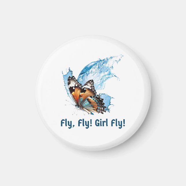 Imán Mariposa de botón (Frente)