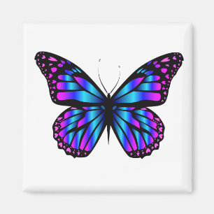 Imán mariposa de color vibrante