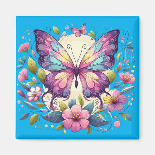 Imán Mariposa de colores vivos