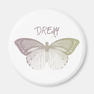 Imán Mariposa de ensueño rosa inspirador
