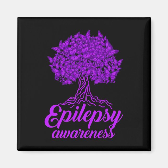 Imán Mariposa de Epilepsia Awareness (Frente)
