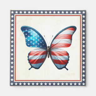 Imán Mariposa de Estados Unidos/patriota 4 de julio