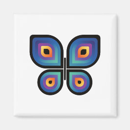 Imán Mariposa de la llama del pavo real