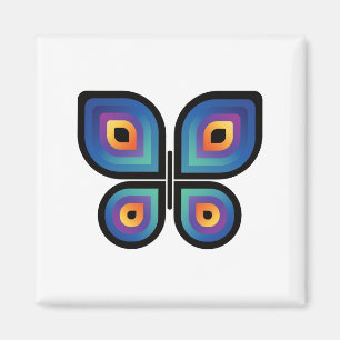 Imán Mariposa de la llama del pavo real