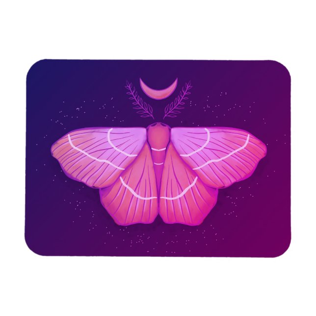 Imán Mariposa de mariposa morada insecto mágico (Horizontal)
