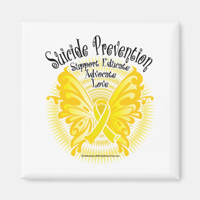 Imán Mariposa de prevención del suicidio 3 (Frente)