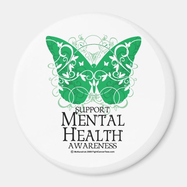 Imán Mariposa de salud mental (Frente)