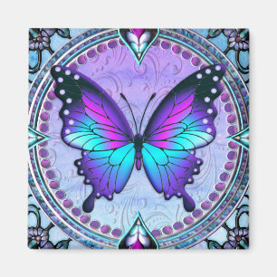 Imán Mariposa de sublimación con fondo