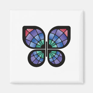Imán Mariposa de vidrio templado