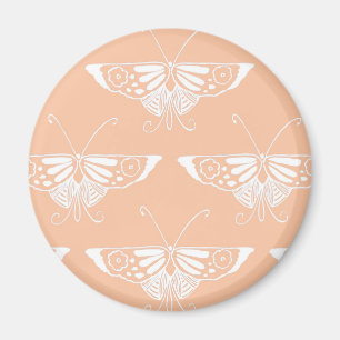 Imán Mariposa Deco estilizada - melocotón suave