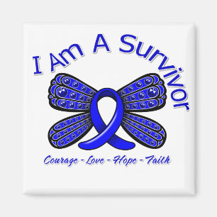 Imán Mariposa del cáncer de colon soy un superviviente