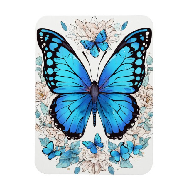 Imán mariposa del selvo (Vertical)
