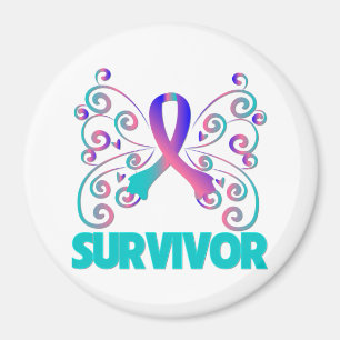 Imán Mariposa del superviviente del cáncer de tiroides