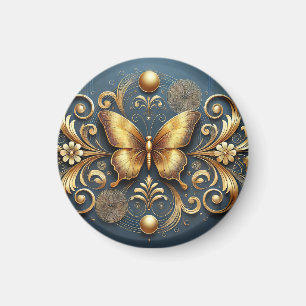 Imán ✨ Mariposa Dorada Acento Decorativo 🦋