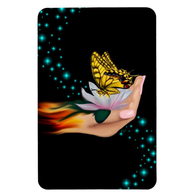 Imán Mariposa en Lotus Bloom (Vertical)