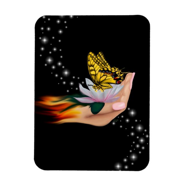 Imán Mariposa en Lotus Bloom (Vertical)