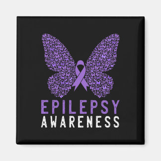 Imán Mariposa Epilepsia Awareness Mes Púrpura Cinta S