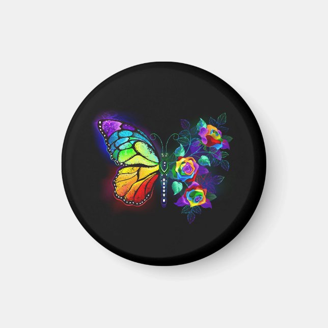 Imán Mariposa florida arcoiris (Frente)