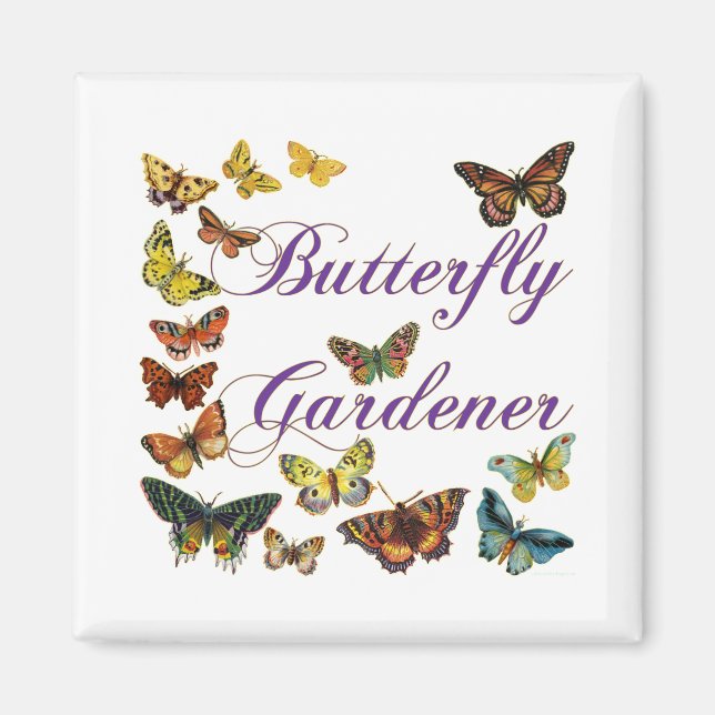 Imán Mariposa Gardener Saying (Frente)