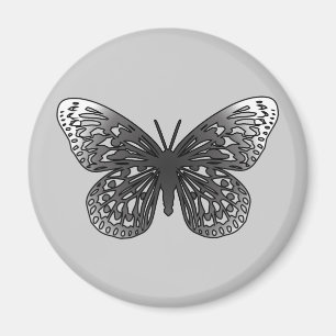 Imán Mariposa gris