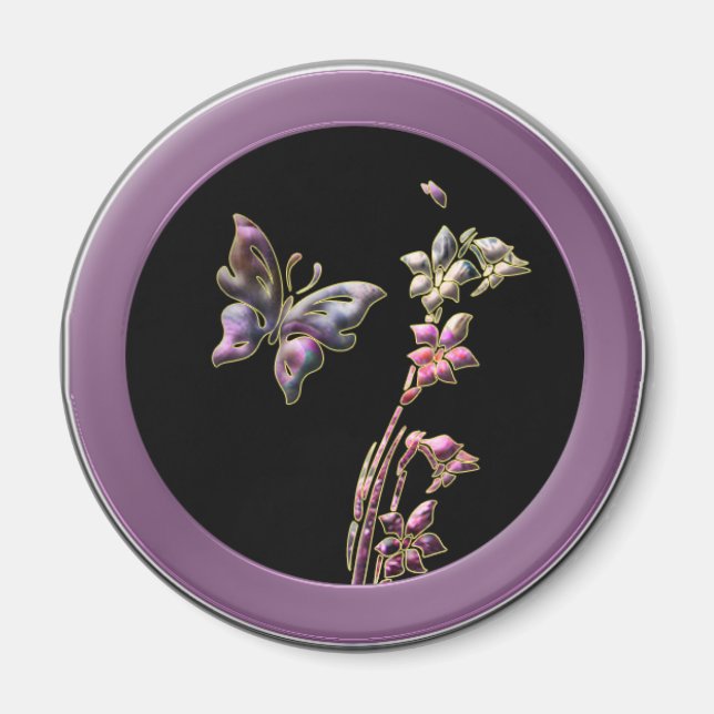 Imán Mariposa Jardín Magnet (Frente)