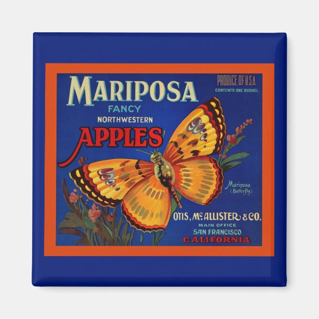 Imán Mariposa manzanas (Frente)