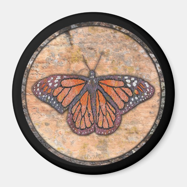 Imán Mariposa monarca habla cañones, Nuevo México (Frente)