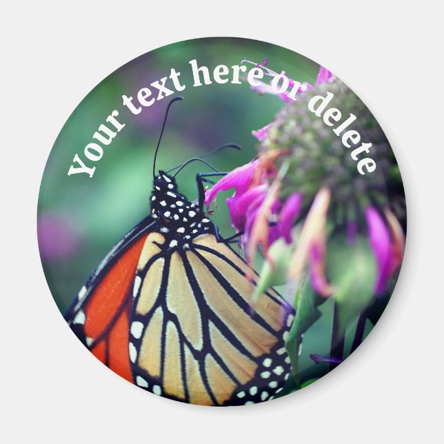 Imán Mariposa Monarca Naturaleza Personalizada (Frente)