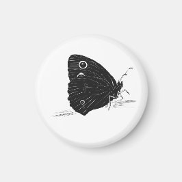 Imán Mariposa monocromo