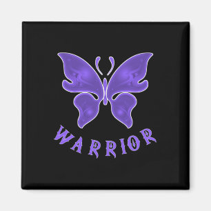 Imán Mariposa morada Fibro Migraine Lupus Warripe Awar