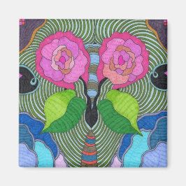 Imán Mariposa - Ojos grandes Rosas