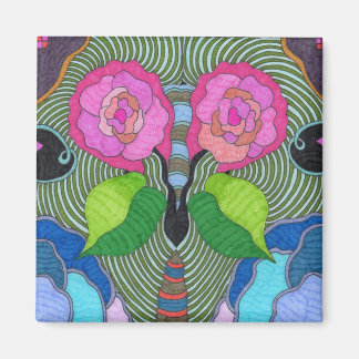 Imán Mariposa - Ojos grandes Rosas