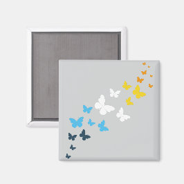 Imán Mariposa Orgullo AroAce - Colores de la Bandera Ar