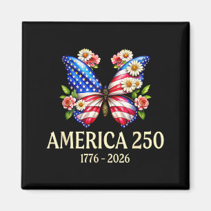 Imán Mariposa patriótica usa 250 aniversario 1776-2026