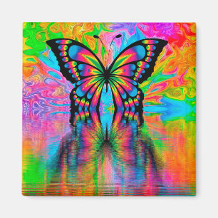 Imán Mariposa psicodélica